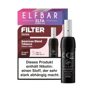 ELFA Pods by Elfbar - American Blend Tobacco - Prefilled Pod 2ml/ Stück